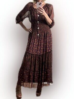 NWT Fig & Flower maxi dress XL prairie cottagecore boho